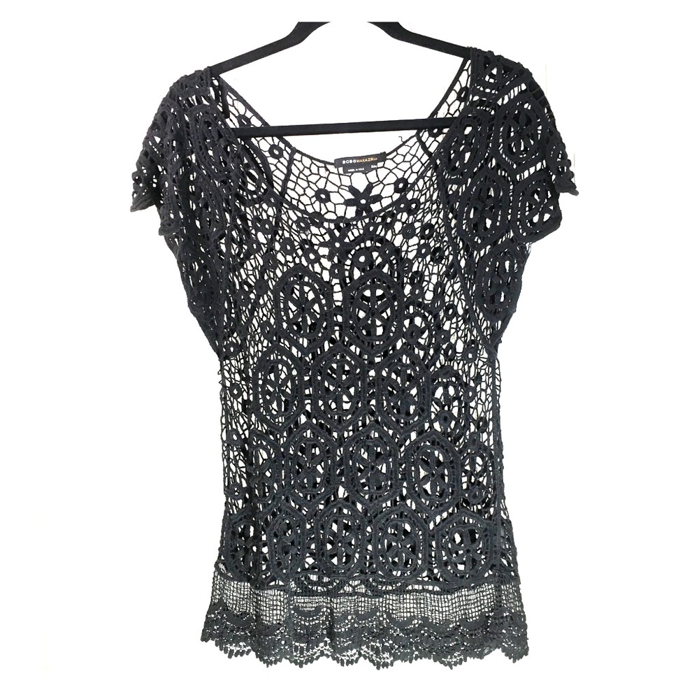 ❄️SALE❄️ BCBG MAXAZRIA knit lace top